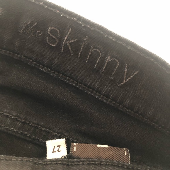 7 For All Mankind Black The Skinny Jeans size 27 - Picture 5 of 8